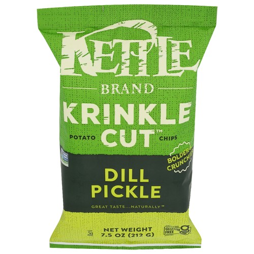 Kettle Dill Pickle Cooked Potato Chips - 7.5 Ounce