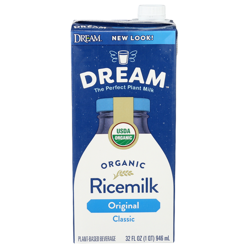 Sunrich Naturals Rice Plant-Based Organic Classic Ricemilk 12 Dream Beverage Original - 32 Fluid Ounce