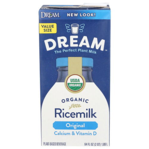 Dream Rice Plant-Based Beverage Enriched Original Og - 64 Fluid Ounce