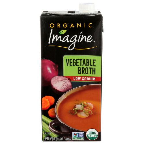Imagine Broth Vegetable Low Sodium - 32 Fluid Ounce