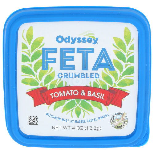 ODYSSEY Feta Tomato Basil Crumbled Cup - 4 Ounce