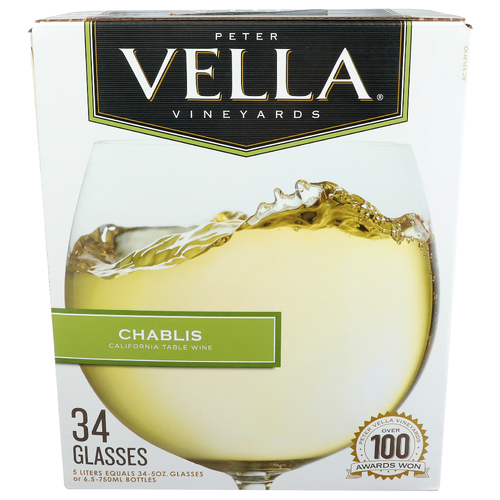 Peter Vella Vineyards Chablis California Table Wine - 5 Liter Image 1 of 2