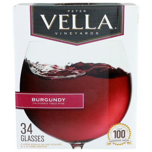 Peter Vella Vineyards Burgundy California Table Wine - 0.147 Liter - 34 Count