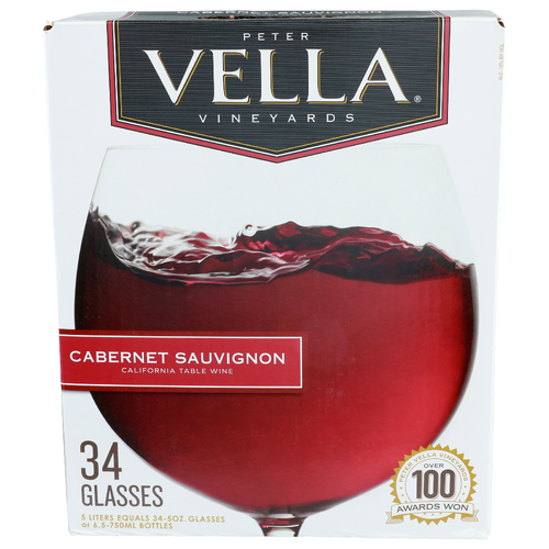 Peter Vella Vineyards Cabernet Sauvignon - 0.147 Liter - 34 Count