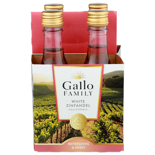 Gallo Family Refreshing & Sweet White Zinfandel - 187.5 ml - 4 Count