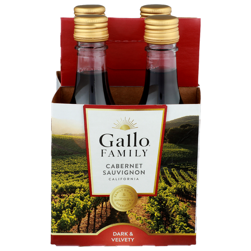 Gallo Family Dark & Velvety Cabernet Sauvignon - 187.5 ml - 4 Count