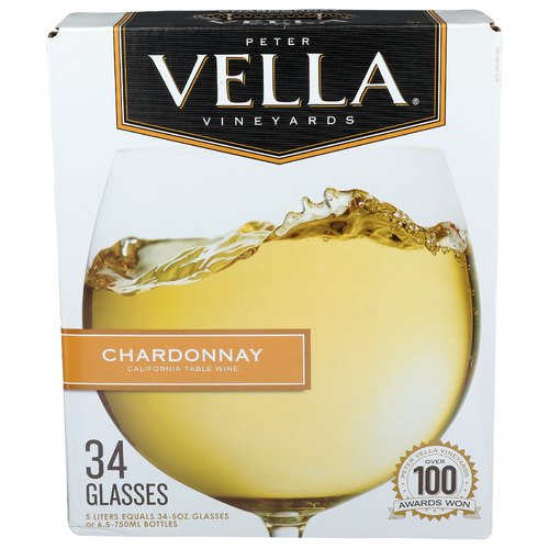 Peter Vella Vineyards Chardonnay California Table Wine - 5 Liter