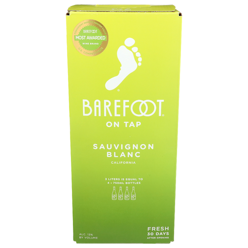 Barefoot California Sauvignon Blanc - 0.75 Liter - 4 Count