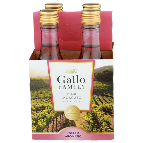 Gallo Family Pink Moscato Wine - 187.5 ml - 4 Count