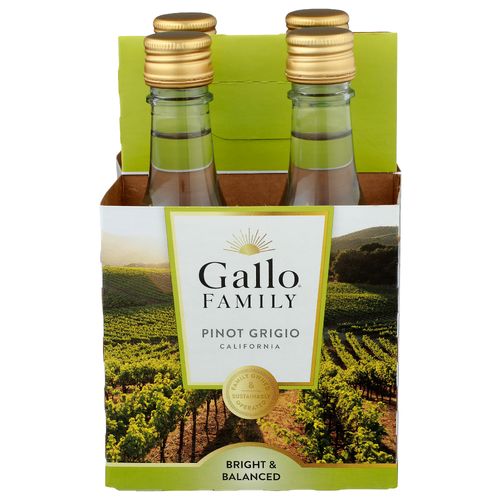 Gallo Family Pinot Grigio Wine - 187.5 ml - 4 Count