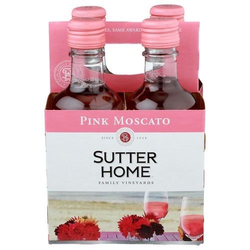 Sutter Home Pink Moscato Wine - 187 ml - 4 Count