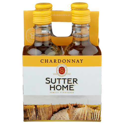 Sutter Home Chardonnay Wine - 187 ml - 4 Count