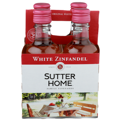 Sutter Home White Zinfandel Wine - 187 ml - 4 Count