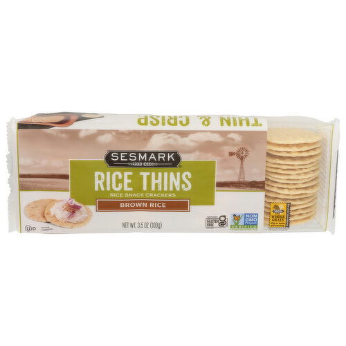 Sesmark Brown Rice Thins Gluten Free - 3.5 Ounce