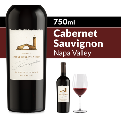 Robert Mondavi Winery Cabernet Sauvignon 2022 Napa Valley, Red Wine, Bottle - 25.35 Fluid Ounce