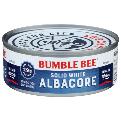 Bumble Bee Tuna In Water Solid With Albarcode - 5 Ounce
