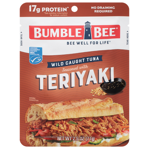 Bumble Bee Tuna, Wild Caught, Teriyaki - 2.5 Ounce