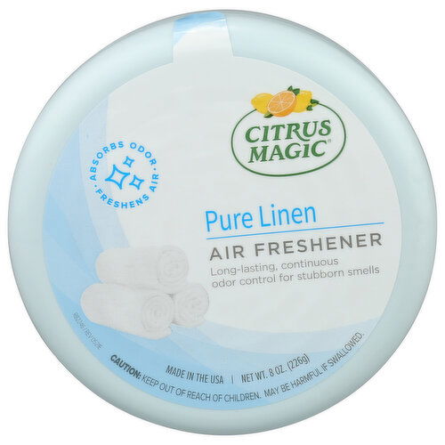 Citrus Magic Pure Linen Odor Absorbing Solid Air Freshener - 8 Ounce - 1 Count