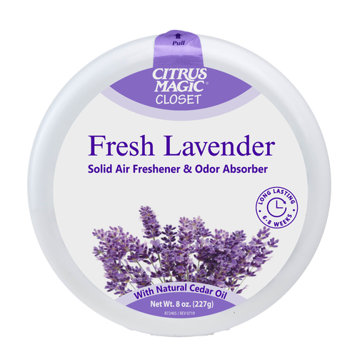 Citrus Magic For Closets Odor Absorbing Solid Air Freshener, Fresh Lavender - 8 Ounce
