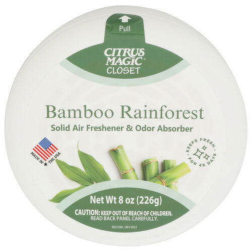 Citrus Magic Bamboo Rainforest For Closets Odor Absorbing Solid Air Freshener, Rainforest, 8-Ounce - 8 Ounce