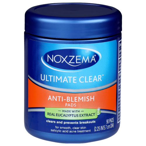 Noxzema Ultimate Clear Made With Real Eucalyptus Extract Anti-Blemish Pads - 90 Count