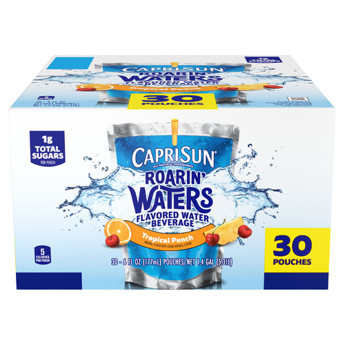Capri Sun Flavored Water Beverage, Tropical Punch - 30 Each