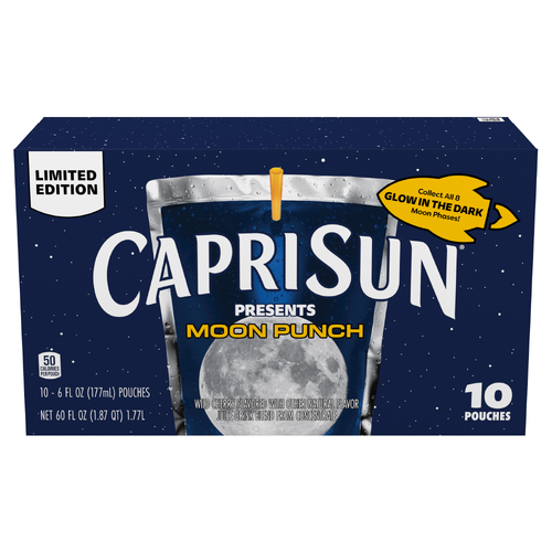 Capri Sun Moon Punch Wild Cherry Flavored Juice Drink Blend From Concentrate With Other Natural Flavor Box, Pouches - 60 Fluid Ounce