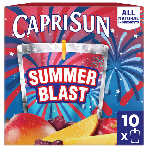 Capri Sun Summer Blast Passion Fruit Mango Flavored Juice Drink Blend - 10 Count