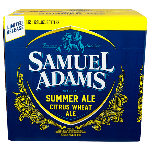 Samuel Adams Citrus Wheat Ale Seasonal Summer - 12 Fluid Ounce - 12 Count