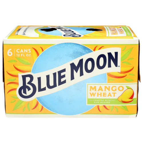 Blue Moon Mango Wheat Ale With And Natural Flavors - 12 Fluid Ounce - 6 Count