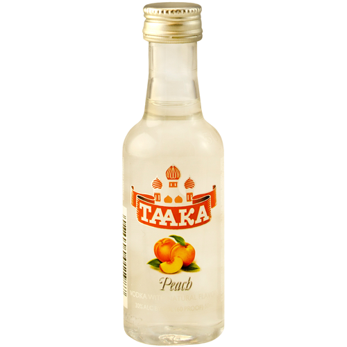 Taaka Peach Vodka, 60 Proof - 50 ml