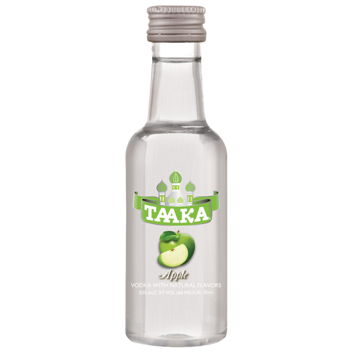 Taaka Apple Vodka, 60 Proof - 50 ml