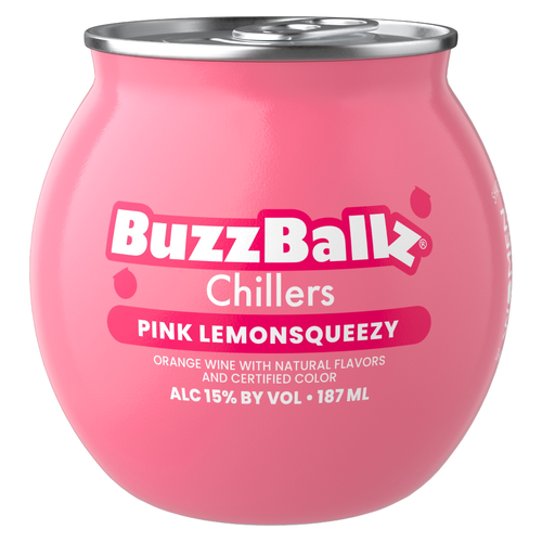 BuzzBallz Pink Lemonade Wine Cocktails, 30 Proof - 187 ml