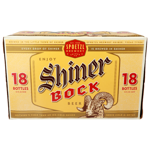 Shiner Bock Spoetzl Brewery Beer - 12 Fluid Ounce - 18 Count
