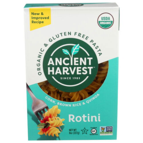 Ancient Harvest Corn, Brown Rice & Quinoa Pasta ’s Organic & Gluten Free Rotini - 8 Ounce