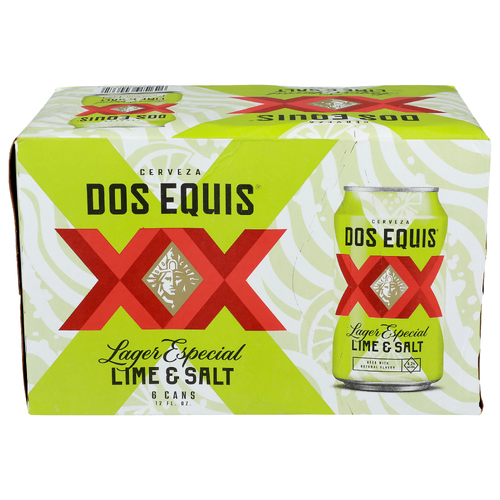 Dos Equis Lime & Salt XX Lager Especial - 12 Fluid Ounce - 6 Count