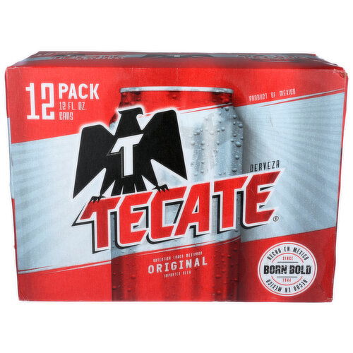 Tecate Beer 12 Pk Cans - 12 Fluid Ounce - 12 Count