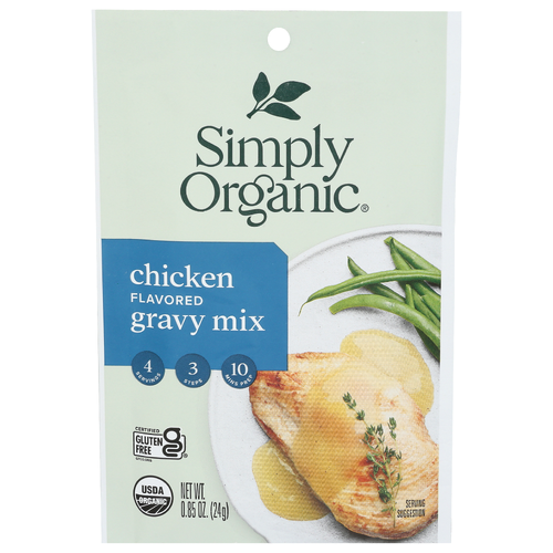 Simply Organic Chicken Flavored Gravy Mix - 0.213 Ounce - 4 Count