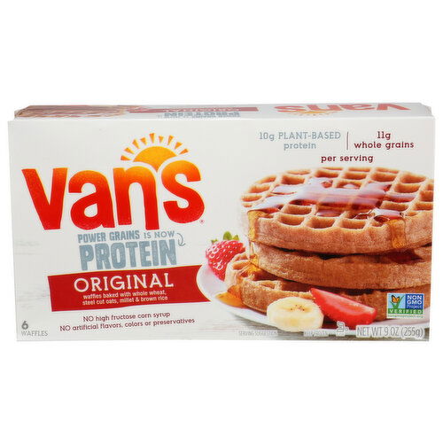 VAN'S Frozen Waffle Protein Totally Original - 1.5 Ounce - 6 Count