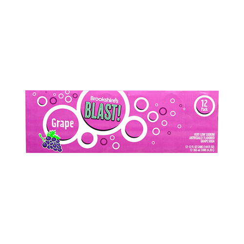 Brookshire's BLAST! Grape Soda - 12 Count