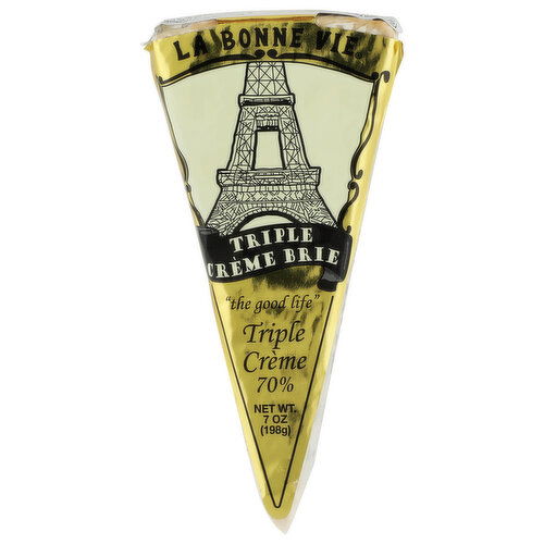 La Bonne Vie Triple Creme Brie - 7 Ounce - 1 Count