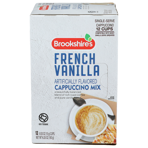 Brookshire's French Vanilla Cappuccino Mix - 0.529 Ounce - 12 Count