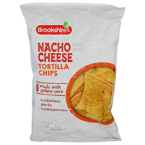 Brookshire's Nacho Cheese Tortilla Chips - 11 Ounce