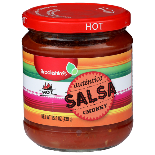 Brookshire's Hot Autentico Salsa Chunky - 15.5 Ounce