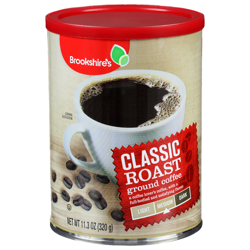 Brookshire's Medium Classic Roast Ground Coffee - 11.3 Ounce