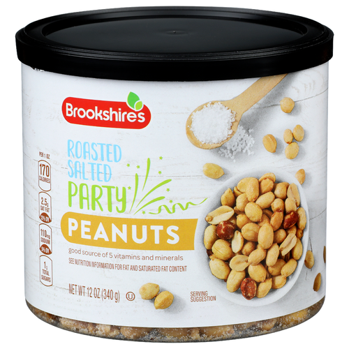 Brookshire's Roasted Salted Party Peanuts - 12 Ounce