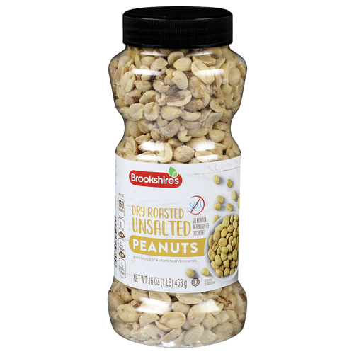 Brookshire's Dry Roasted Unsalted Peanuts - 16 Ounce