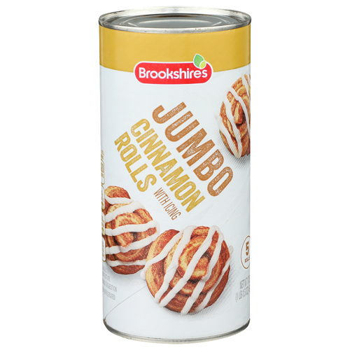 Brookshire's Cinnamon Rolls With Icing Jumbo - 3.5 Ounce - 5 Count