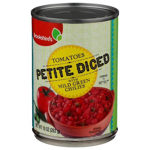 Brookshire's Petite Diced Tomatoes With Mild Green Chilies - 10 Ounce
