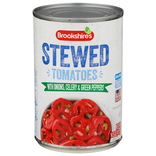 Brookshire's Stewed Tomatoes With Onions, Celery & Green Peppers - 14.5 Ounce